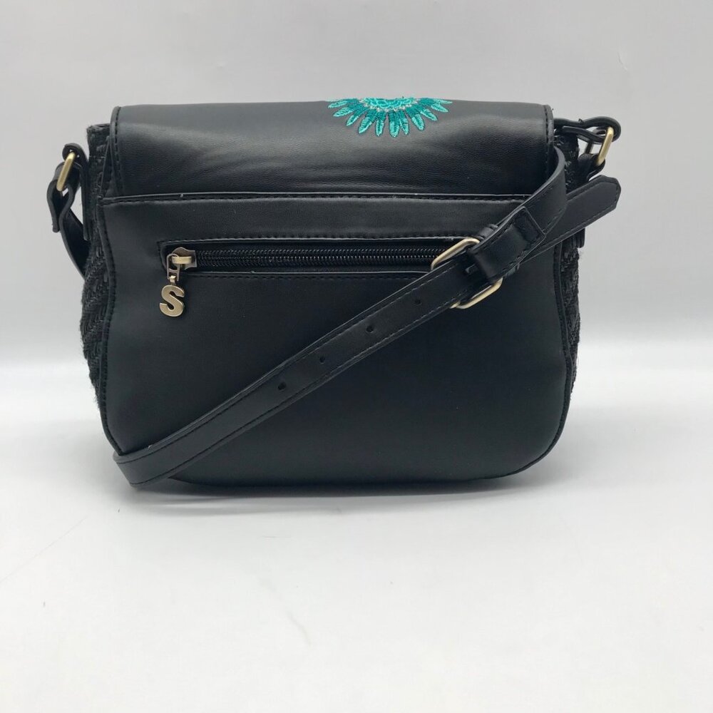 Desigual Black Faux Leather Varsovia Far West Crossbody Bag - Picture 2 of 10